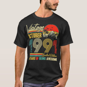 30-jarige Vintage oktober 1991 Mannen Vrouwen 30e  T-shirt