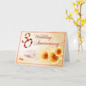 30 Jubileum voor bruiloft Kaart (Gele Bloem)