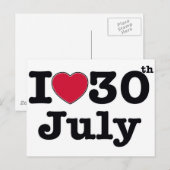 30 juli mijn verjaardag briefkaart (Voorkant / Achterkant)