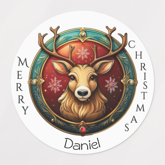 30 Kerstcadeau Aangepaste Naam Label (Design 2)