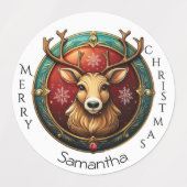 30 Kerstcadeau Aangepaste Naam Label (Design 1)