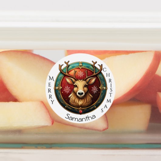 30 Kerstcadeau Aangepaste Naam Label (Aangebracht)