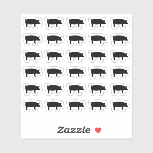30 Keuzeopties voor varkensgerechten Sticker (Vel)