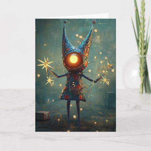 *~* 30 Kosmische Ogen Kerstglans Liefde AP97 Bedankkaart (Voorkant)