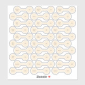 30 Labels met ronde juweliers Goud, aangepast snij (Vel)