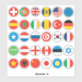 30 Landvlag Design of USA, Germany & more Sticker (Vel)