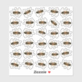 30 Levensgrote Stickers van honingbijen (Vel)