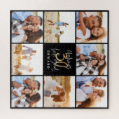 30 lijken goed op gouden zwarte fotoverjaardag legpuzzel (Horizontaal)