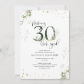 30-look Good Green Gold Botanical Birthday Kaart (Voorkant)