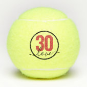 30 Love Birthday Custom Monogrammed Tennis Balls Tennisballen (Voorkant)