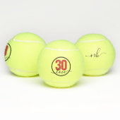 30 Love Birthday Custom Monogrammed Tennis Balls Tennisballen (Multi)