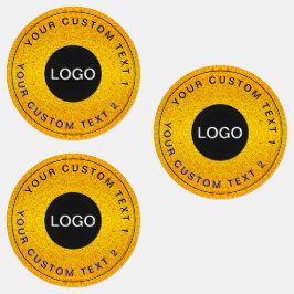 30 Luxe Bedrijfslogo, Gouden Waterdichte Stickers