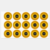 30 Luxe Bedrijfslogo, Gouden Waterdichte Stickers (Vel)