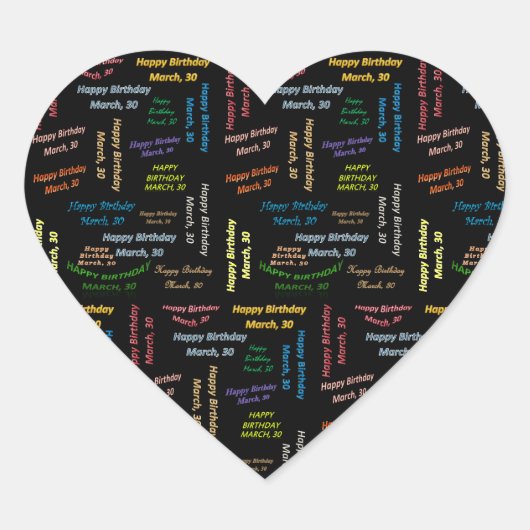 30 maart, Sticker op zaterdag (Voorkant)