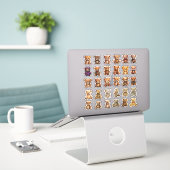 30 mini teddybeer Stickers (Laptop op bureau)
