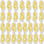 30 Modern Gold Kokopelli Shapes Sticker (Voorkant)