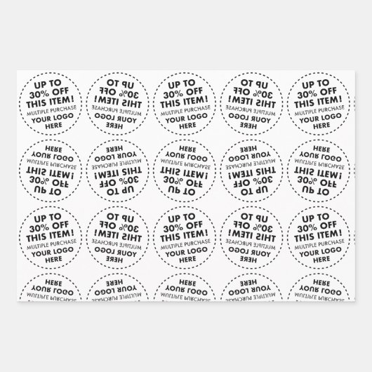 30% OFF Bulk Koop Korting Aangepaste SPIEGEL TEGEL Inpakpapier Vel (Voorkant)