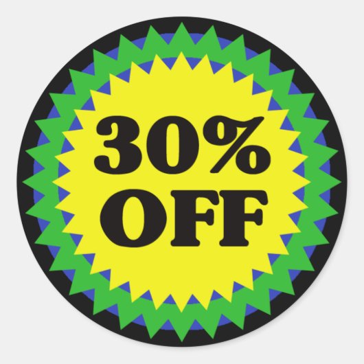 30% OFF RETAIL SALE Sticker (Voorkant)