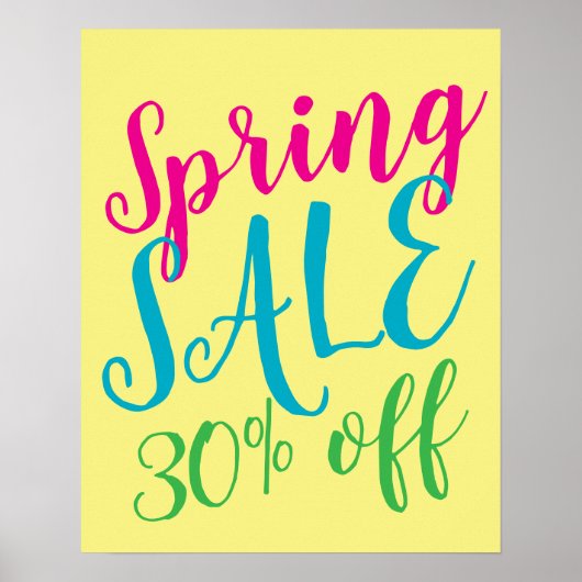 30% Off Sale Sign, Spring Sale Sign, Boetiek Poster (Voorkant)