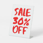 30% Off Sale Sign, Tafelblad Signage, Winkel Reclamebord Met Voetstuk (Voorkant)