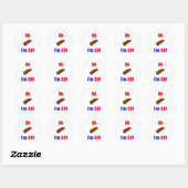 30 Oh (Pic of Poo) Ik ben 30! Ronde Sticker (Vel)