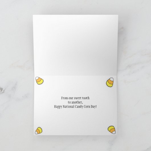 30 oktober is National Candy Corn Day Funny Kaart (Binnen)