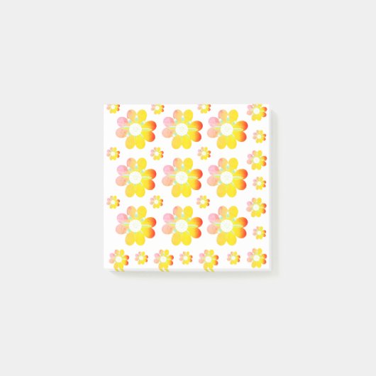 30 Oranje bloemen Post-it® Notes (Voorkant)