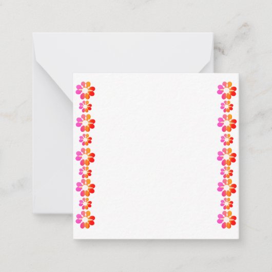 30 Oranje rode bloemen Notitiekaartje (Voorkant)