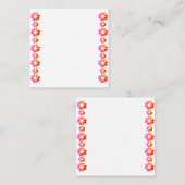 30 Oranje rode bloemen Notitiekaartje (Voorkant / Achterkant)