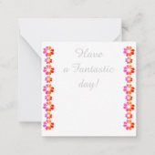 30 Oranje rode bloemen Notitiekaartje (Achterkant)