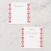 30 Oranje rode bloemen Notitiekaartje (Voorkant / Achterkant)