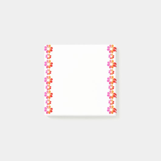 30 Oranje rode bloemen Post-it® Notes (Voorkant)