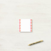 30 Oranje rode bloemen Post-it® Notes (Op bureau)