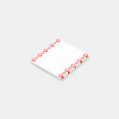 30 Oranje rode bloemen Post-it® Notes (Schuin)