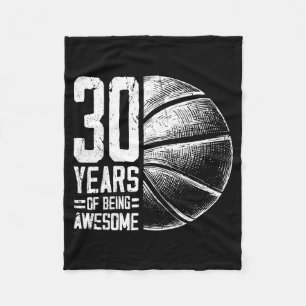 30 Oude 30e Speler Basketbal Jaren Basketbal Smi Fleece Deken