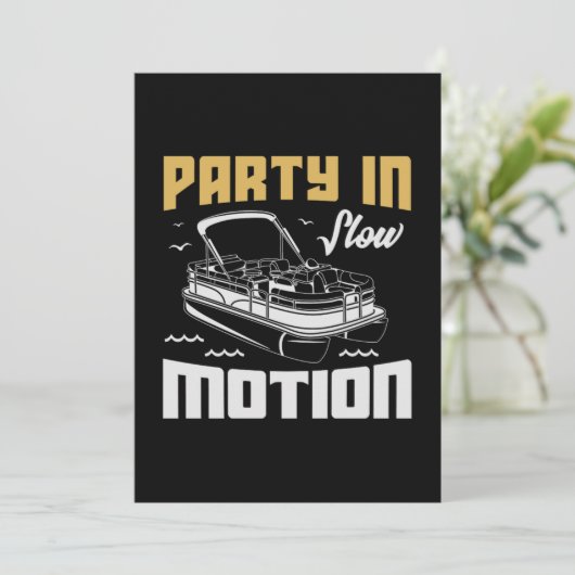 30.Pontoon boot Gifts for a Boat Fan Save The Date (Staand voorkant)