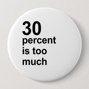 30 procent is te veel ronde button 4,0 cm