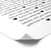 30 redenen waarom ik van je hou 30e verjaardag col poster (Hoek)