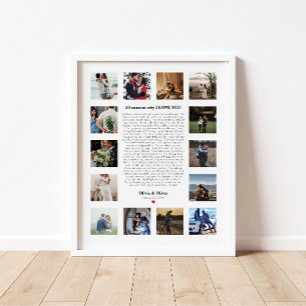 30 redenen waarom ik van je hou Cadeau voor vrouw, Poster