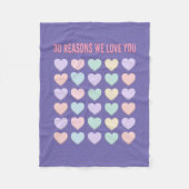 30 redenen waarom we van je houden - 30th fleece deken (Voorkant)