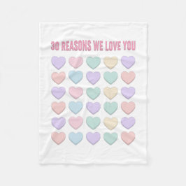 30 redenen waarom we van je houden - 30th fleece deken
