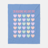 30 redenen waarom we van je houden - 30th fleece deken (Voorkant)