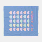 30 redenen waarom we van je houden - 30th fleece deken (Voorkant (Horizontaal))