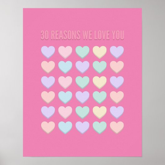30 redenen waarom we van je houden - 30th poster (Voorkant)