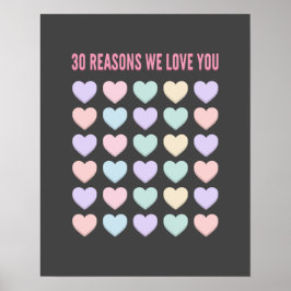 30 redenen waarom we van je houden - 30th poster