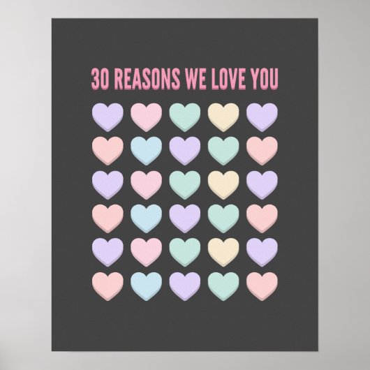 30 redenen waarom we van je houden - 30th poster (Voorkant)
