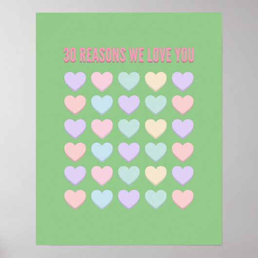 30 redenen waarom we van je houden - 30th poster (Voorkant)