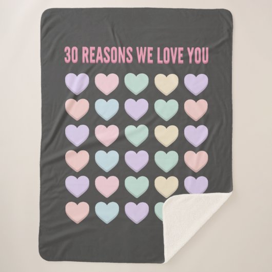 30 redenen waarom we van je houden - 30th sherpa deken (Voorkant)