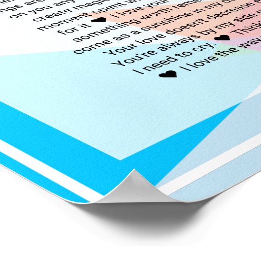 30 redenen waarom we van je houden geometrische re poster (Hoek)