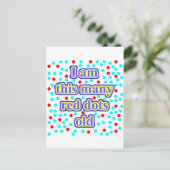 30 rode Stippen Briefkaart (Staand voorkant)